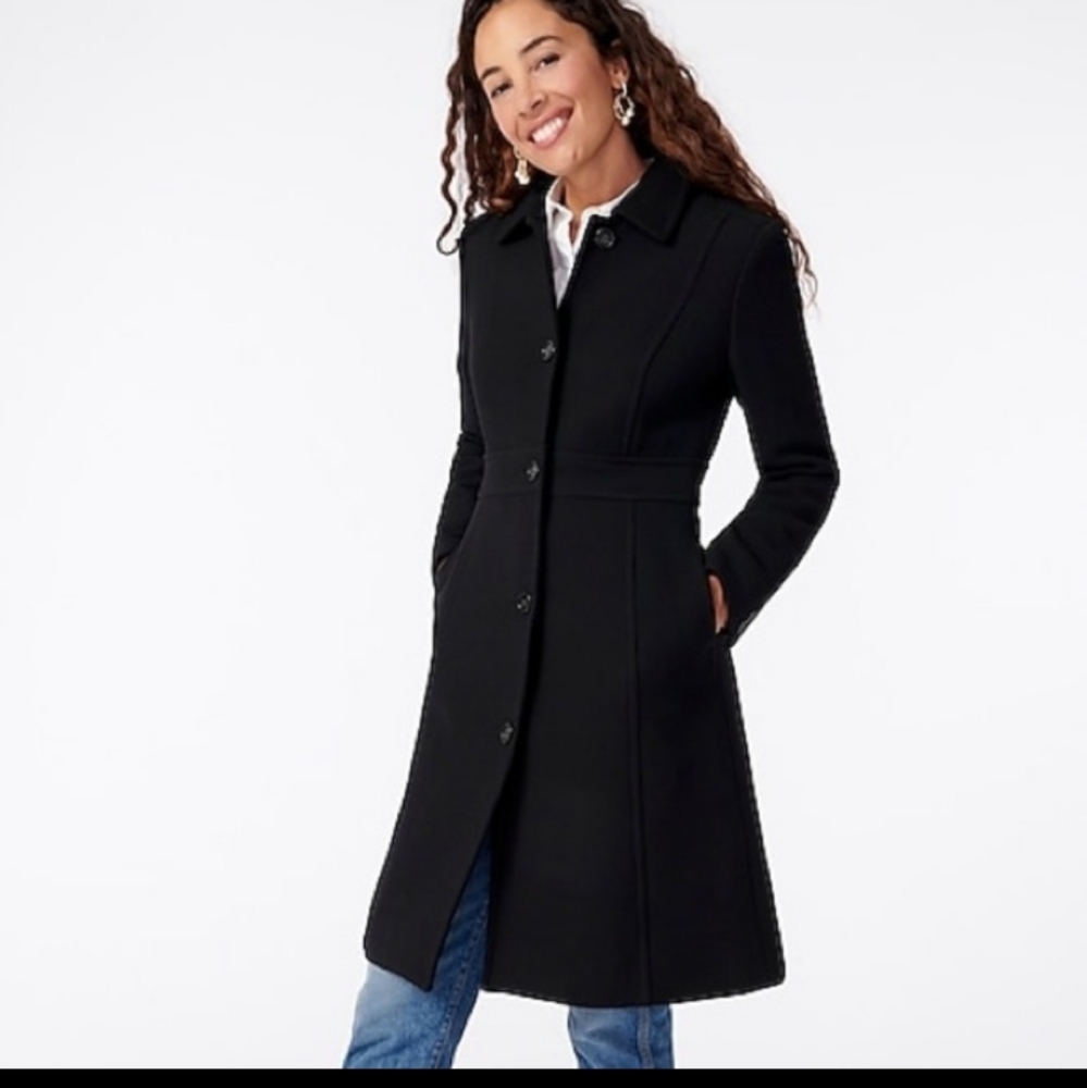 J.Crew Tall Classic Lady Day Wool Coat with Thinsulate Made in Italy